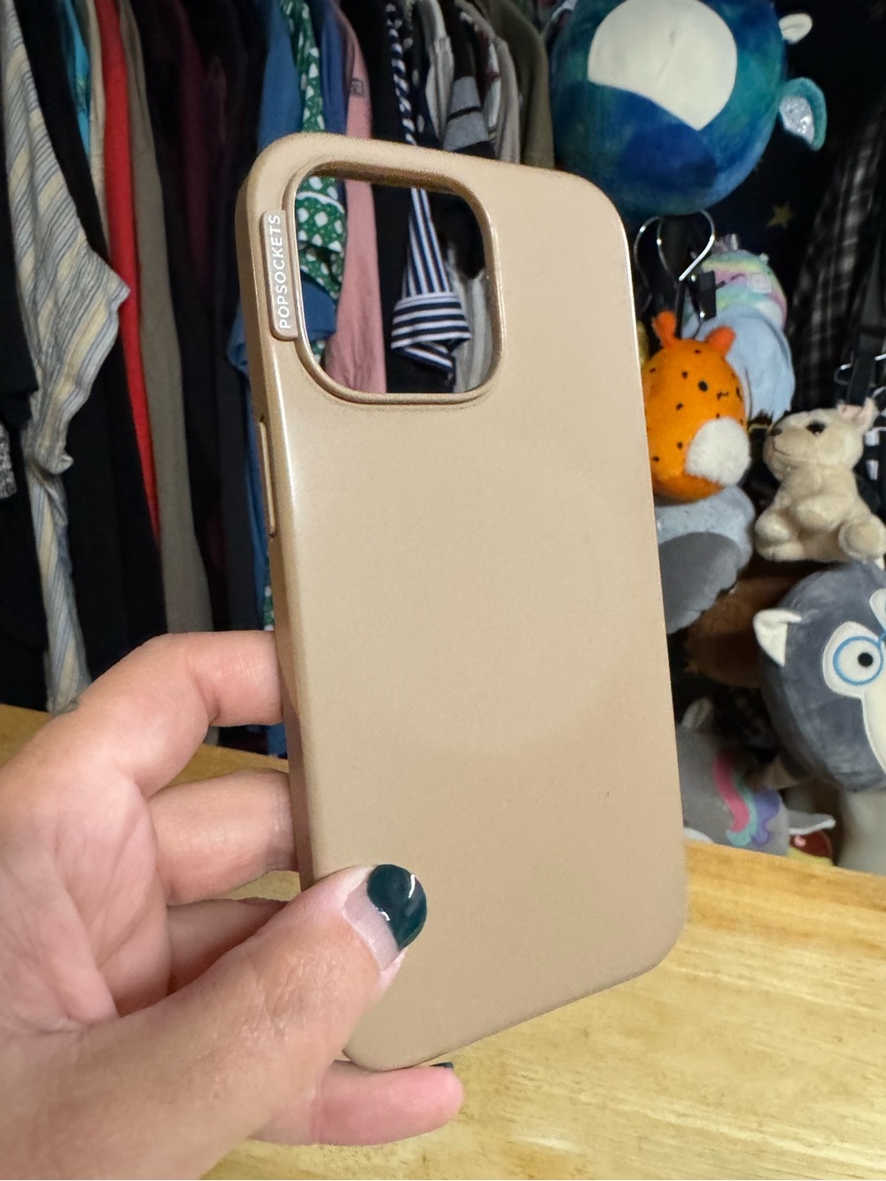 PopSocket Tan Phone Case - Protective Soft-Touch Cover